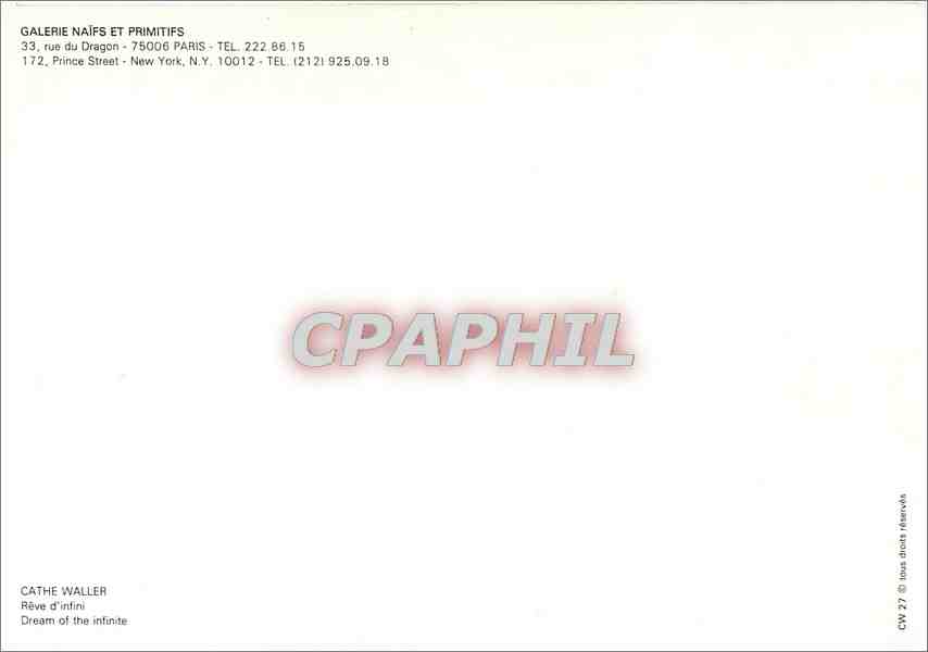 CPM Cathe Waller Reve d'infini  — Verso
