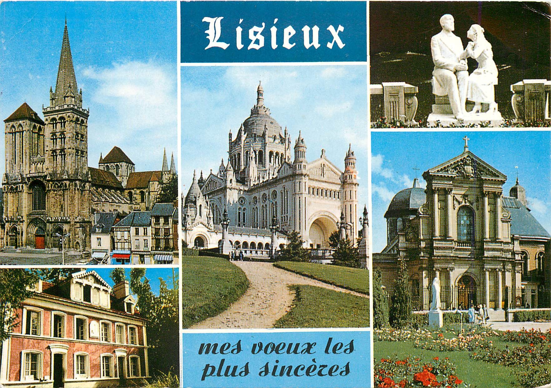 Lisieux — Kathedrale, Basilika Sainte-Thérèse, Statue der Jungfrau und Christus — Verlag unbekannt, Seriennummer nicht sichtbar