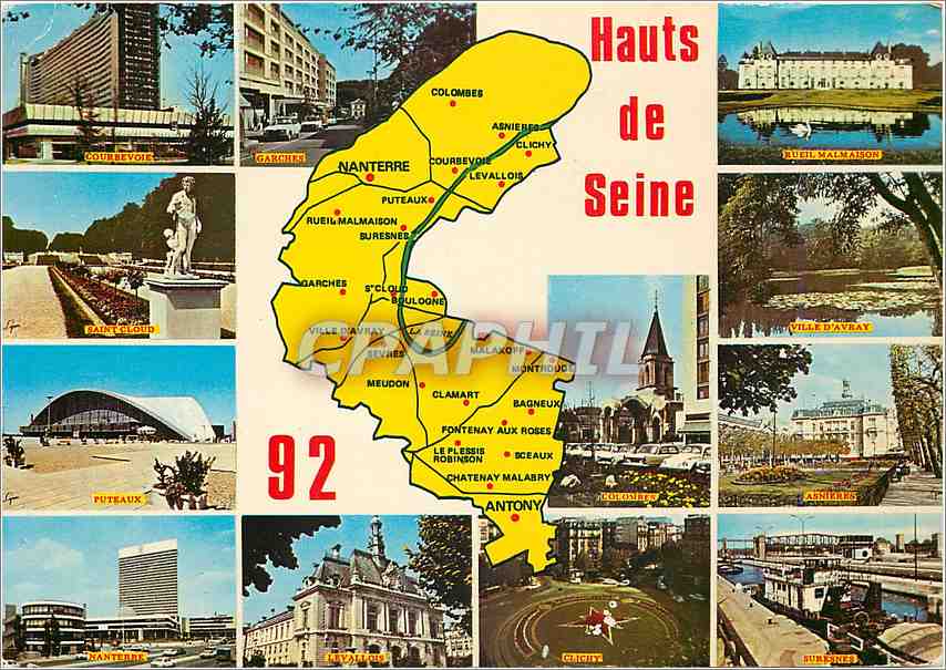 CPM Hauts de Seine Ce departement couvre des regions correspondant a la partie Quest Courbevoie Garc