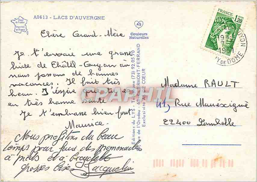 Lacs d'Auvergne — Paysages et baignades — Éditions de l'Irodou — Achterkant
