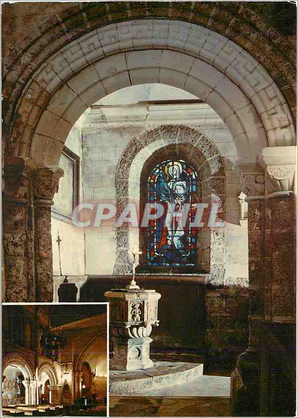 CPM Ste Marguerite sur Mer Interieur de l'eglise Fonts baptimaux 