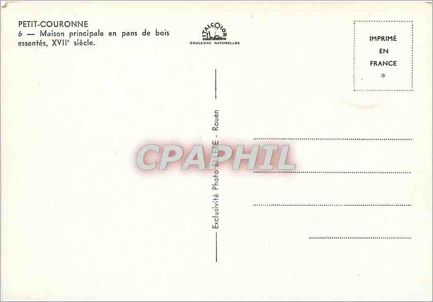 CPM Petit couronne Maison principale en pans de bois essentes  — Back