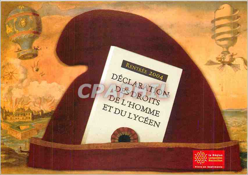CPM La Region multiplie par le rythme des constructions Declaration des droits de l'homme et du cito