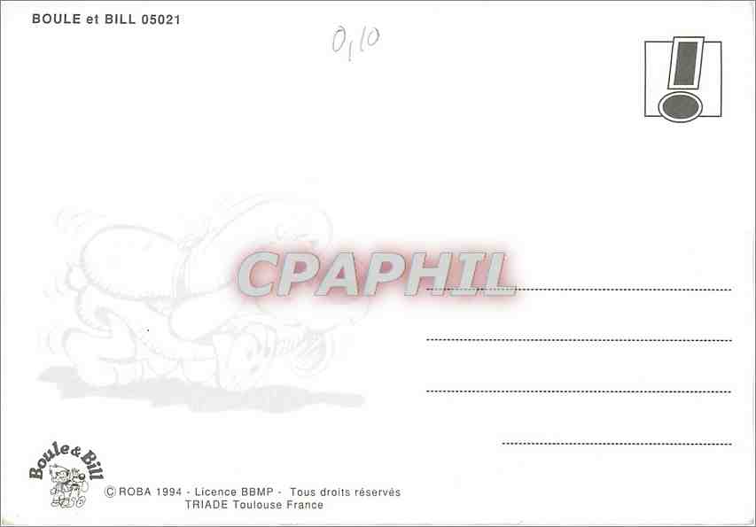 CPM Boule Bill Ca se passe comme ca Chez Boule et Bill  — Verso