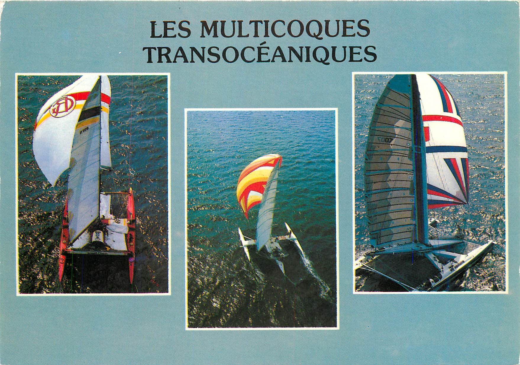 CPM Les Multicoques Transoceaniques Catamaran Roger et Gallet Bateaux