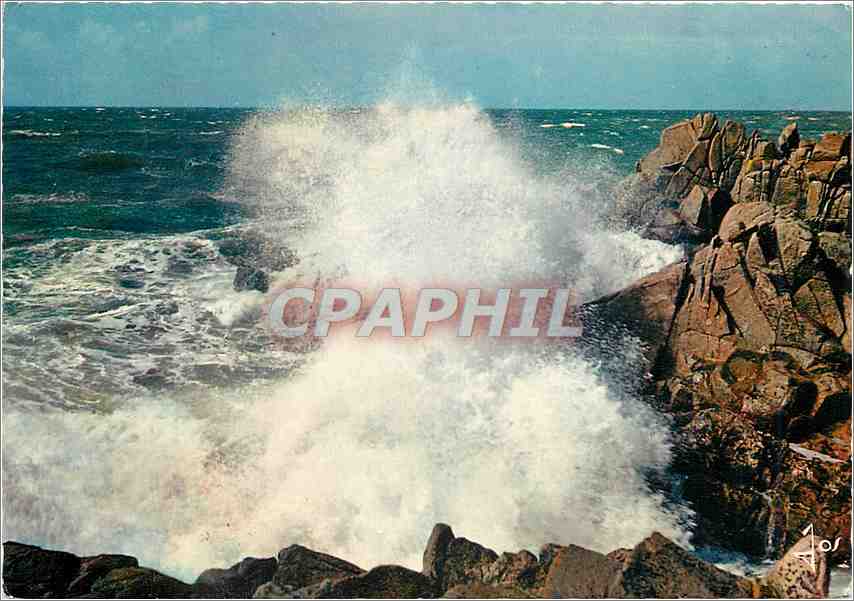 CPM La Bretagne en Couleurs Tempete sur la Grande Cote entre Baie et le Croisic 