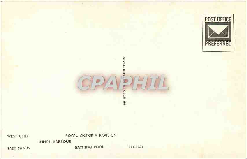 CPM Ramsgate West Cliff Royal Victoria Pavillon Inner Harbour East Sands Bathing Pool  — Back