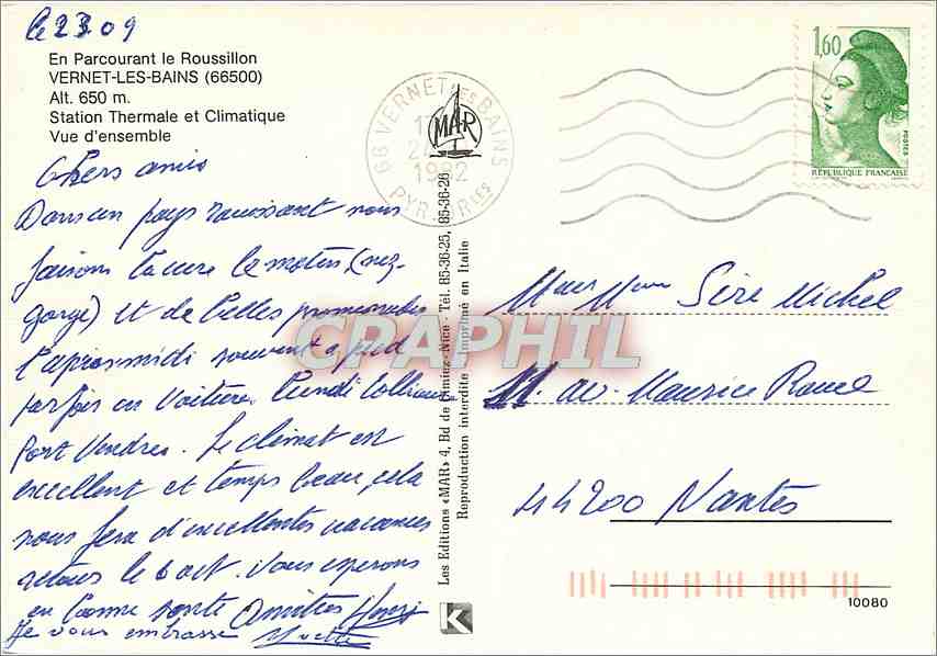 CPM Vernet les Bains Station Thermale et Climatique Vue d'ensemble  — Rückseite