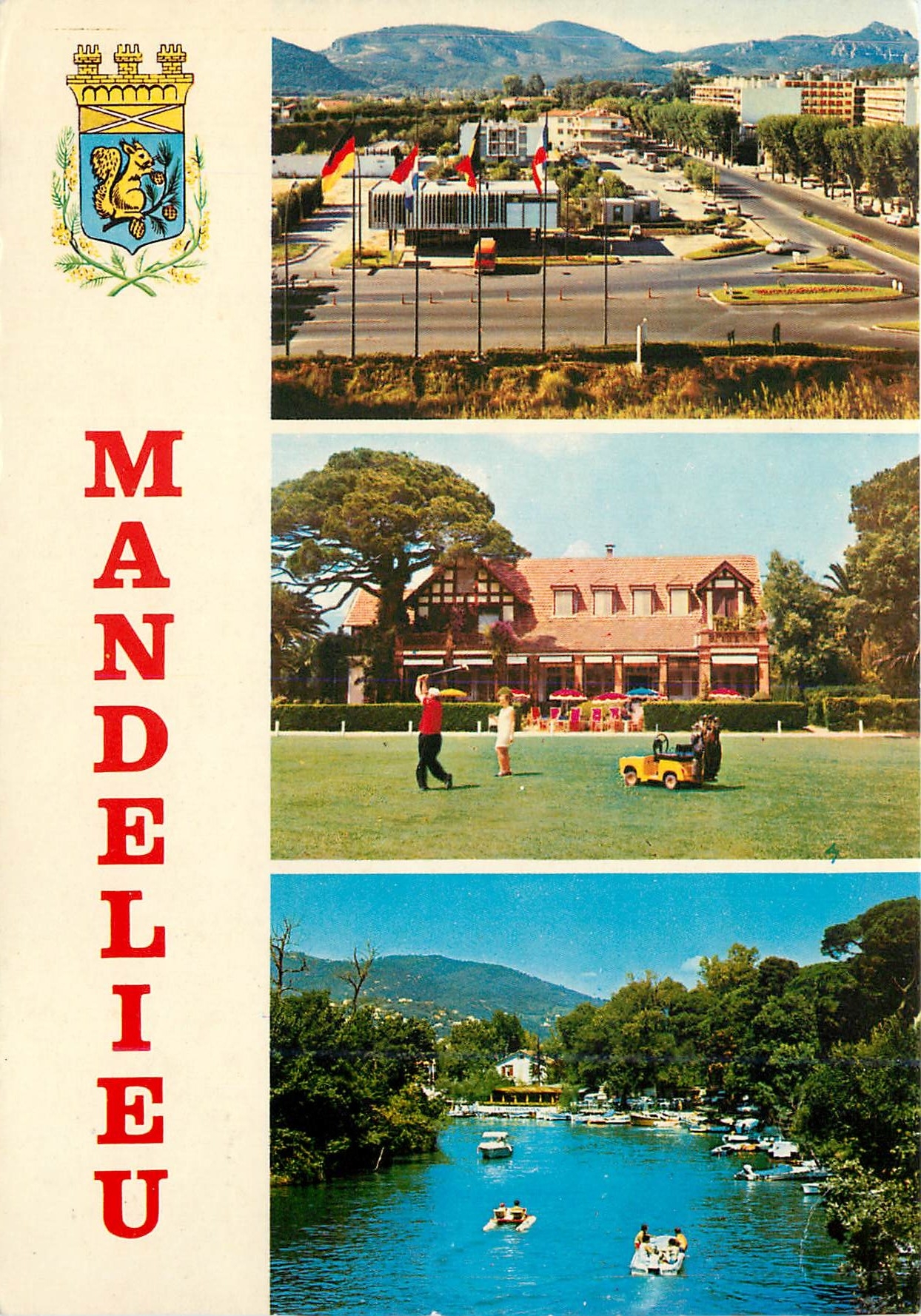 CPM Mandelieu Cote d'Azur French Riviera Entree de l'Autoroute Le Golf La Siagne 