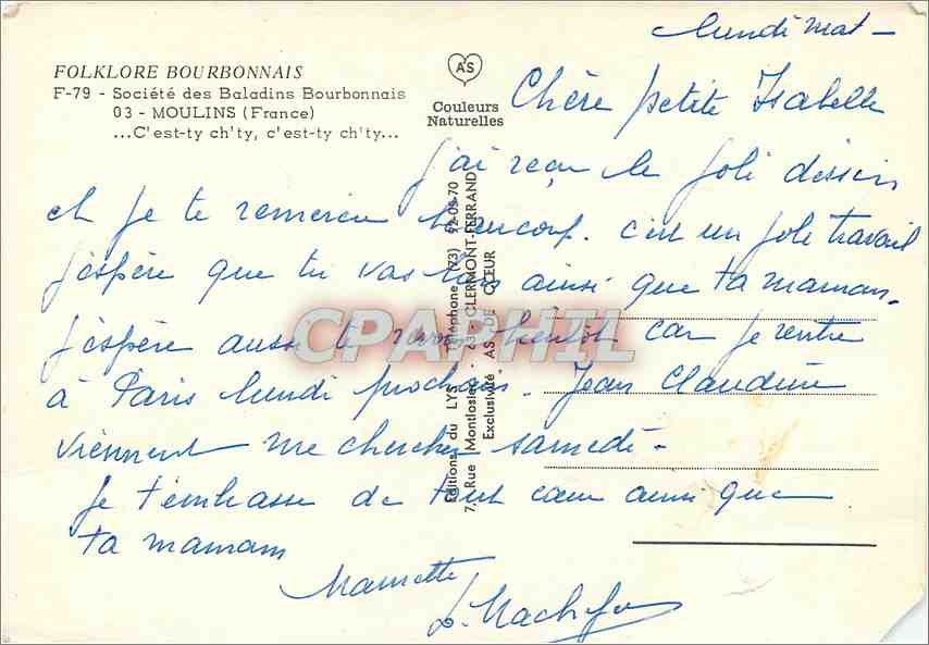 Folklore Bourbonnais — Société des Baladins Bourbonnais — édition AS — Reverso