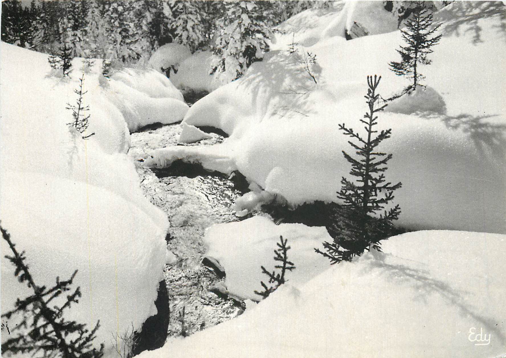 CPM Images de chez nous en hiver Ruisselet sous la neige 