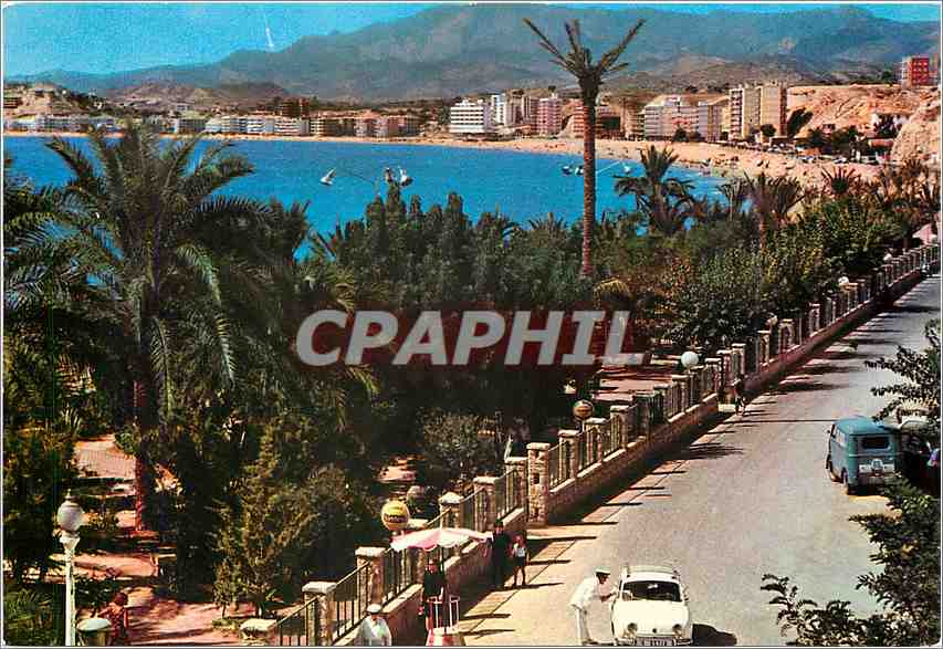 CPM Benidorm Alicante Plage sud depuis la Gloriette 