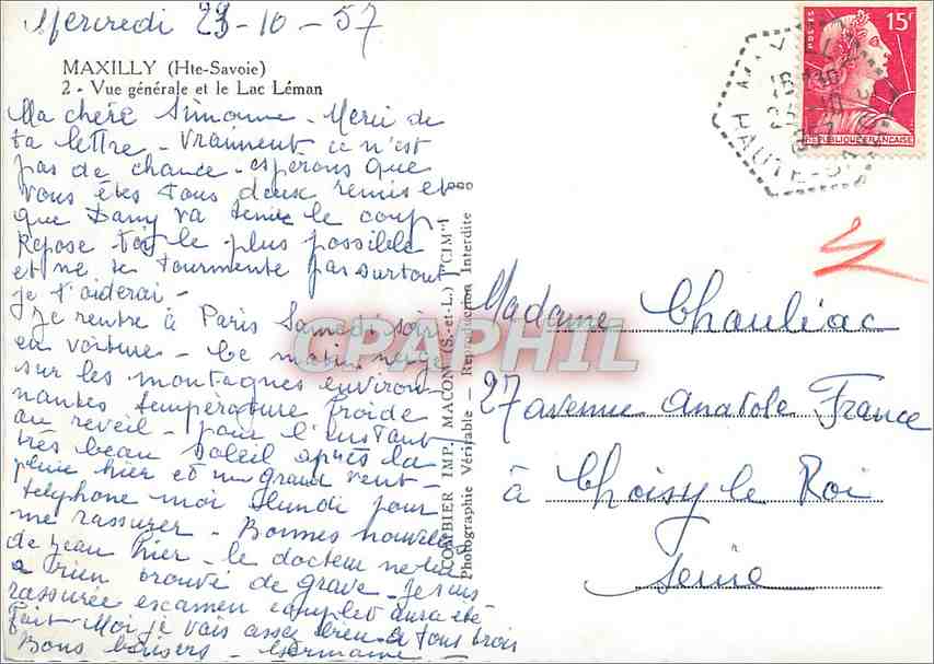 Maxilly (Haute-Savoie) — vue générale et lac Léman — Cim — Reverso