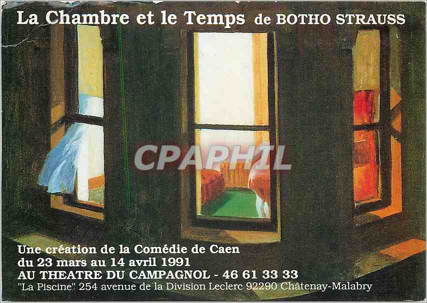 CPM La Chambre et le Temps de Botho strauss une creation de la Comedie de Caen 