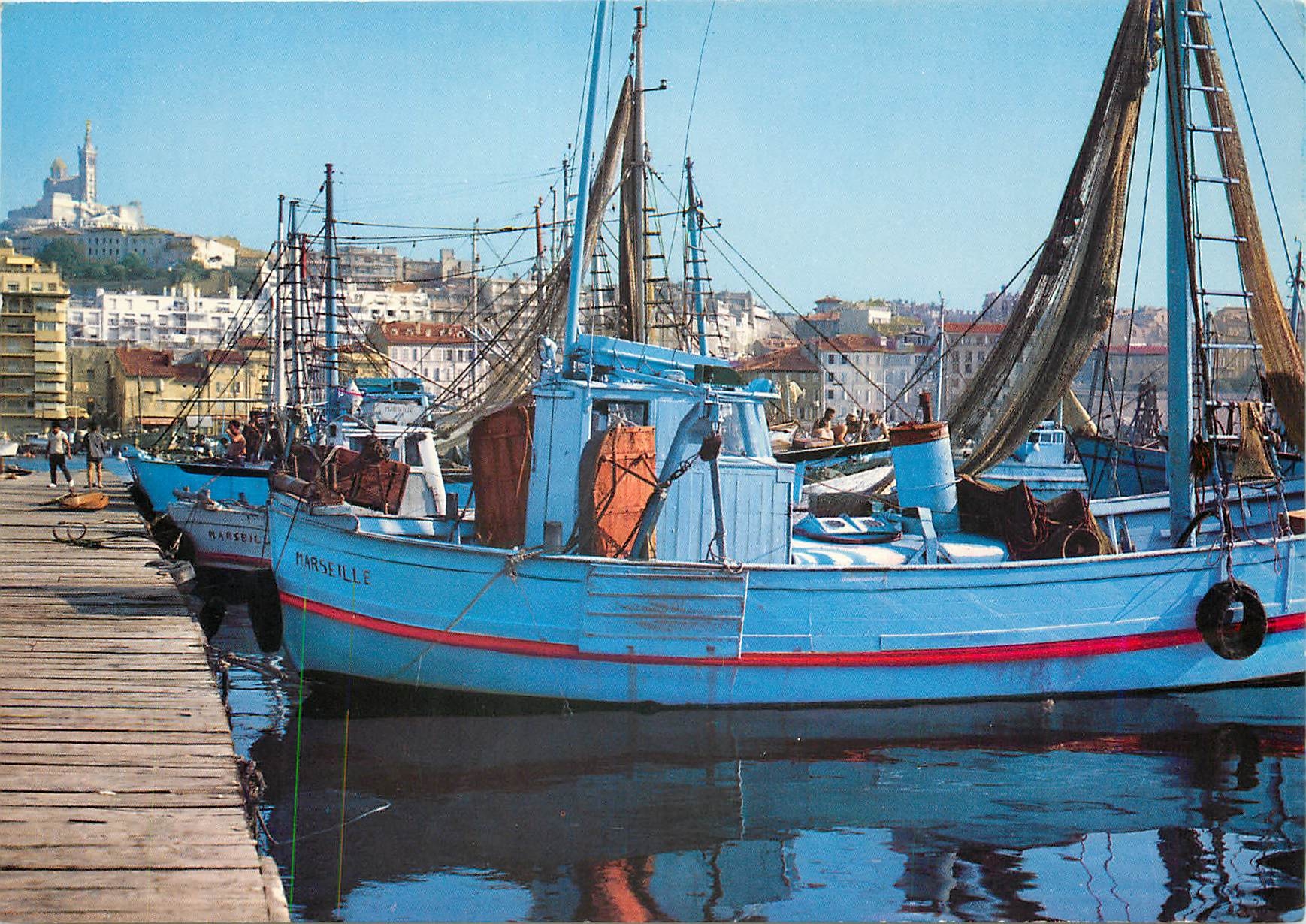 CPM Marseille Le Vieux Port Bateaux