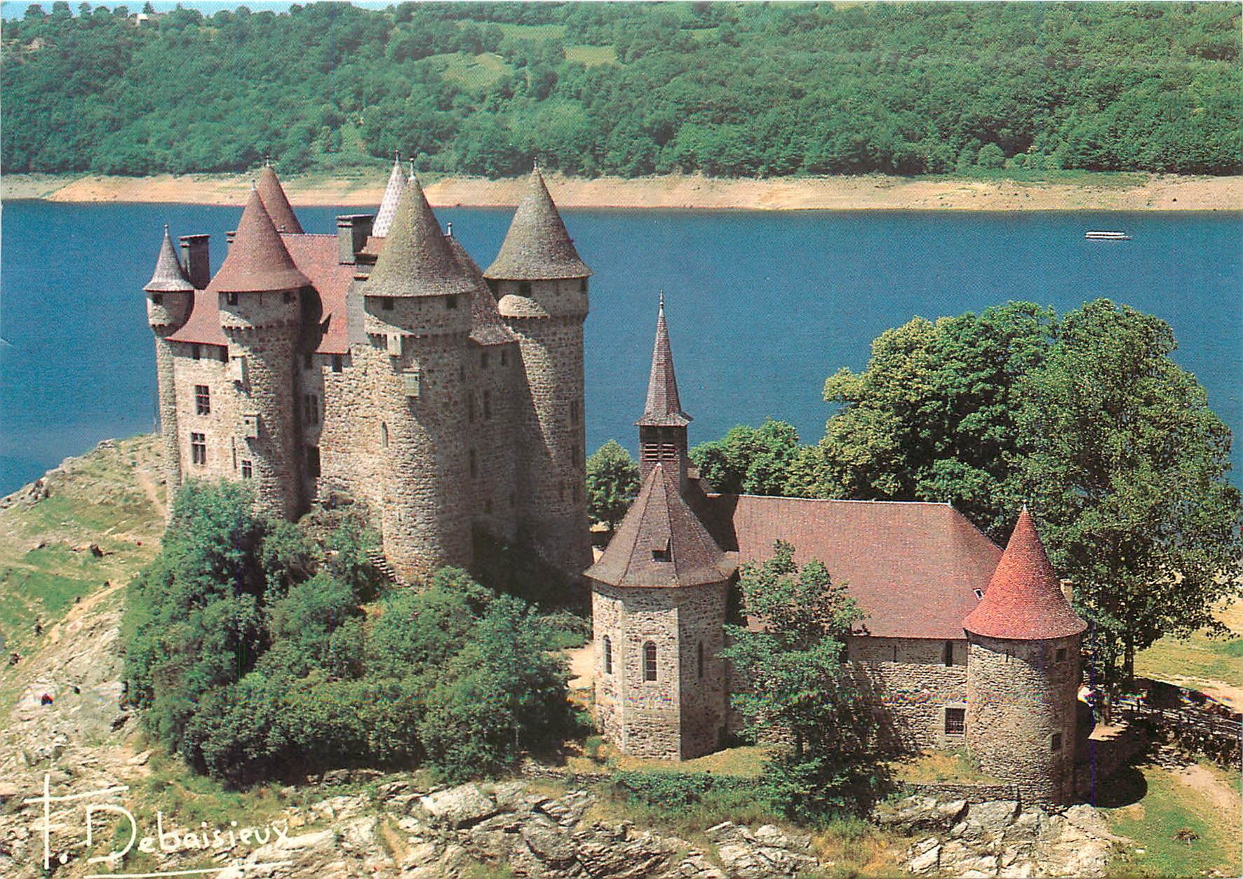 CPM Chateau de Val sur la retenue du barrage de Bort Cantal 