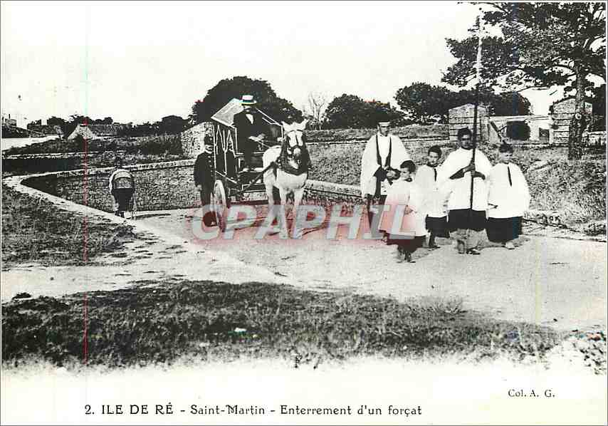CPM Ile de Re Saint Martin Enterrement d'un forcat 
