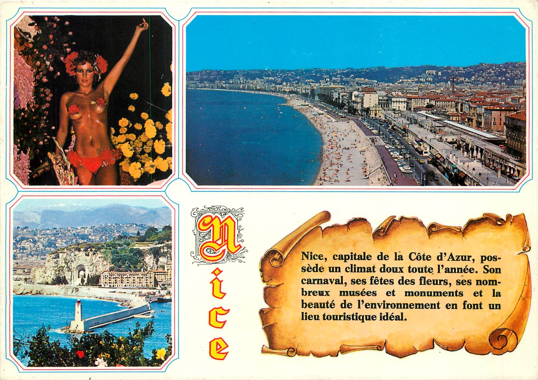 CPM Nice Vue generale de la ville du port et ses fetes des fleurs 
