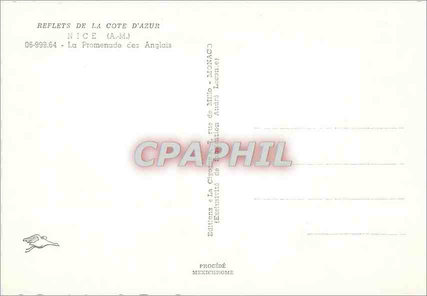 CPM Nice AM La Promenade des Anglais  — Rückseite