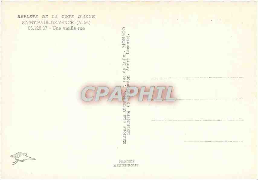 CPM Saint Paul de Vence AM Une vieille rue  — Rückseite