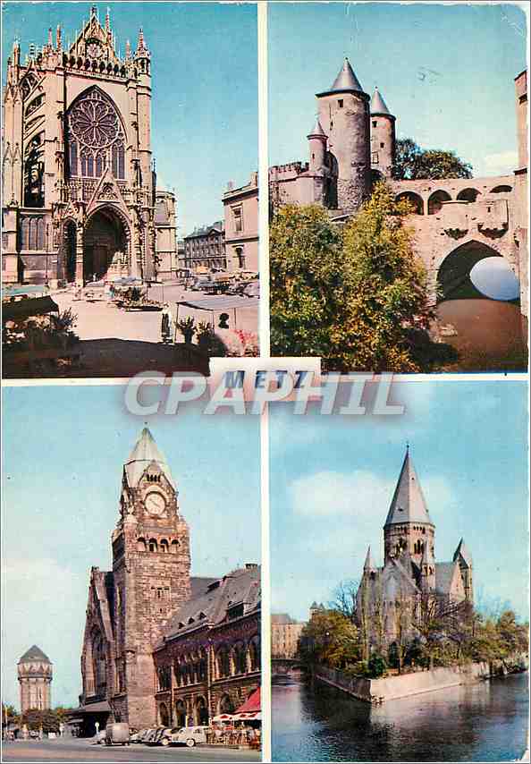 CPM Souvenir de Metz Moselle La Cathedrale La Porte des Allemands 