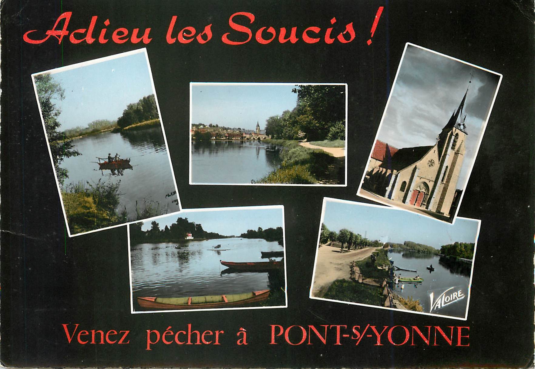 CPM La Vallee de l'Yonne Pont sur Yonne Les plaisirs de la peche 