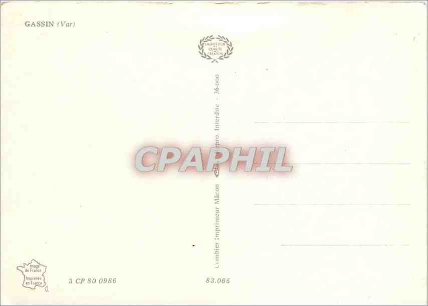 CPM Gassin Var  — Rückseite