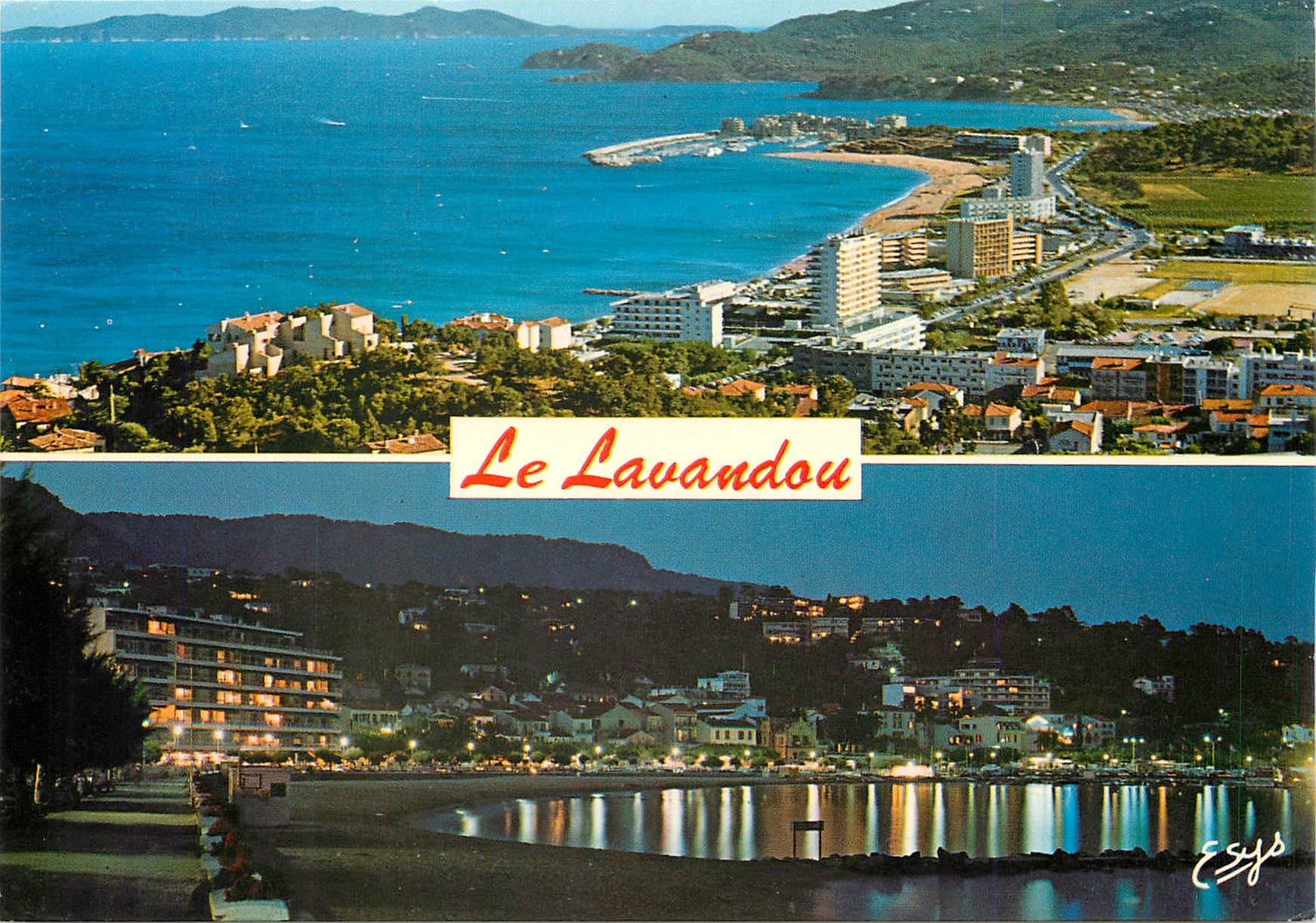 CPM La Cote d'Azur Varoise Le Lavandou Var Vue generale Au loin La Faviere et le Cap Benat 