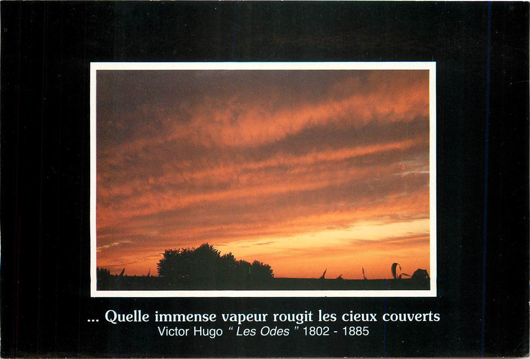 CPM Quelle immense vapeur rougit les cieux couverts Victor Hugo Les Odes 