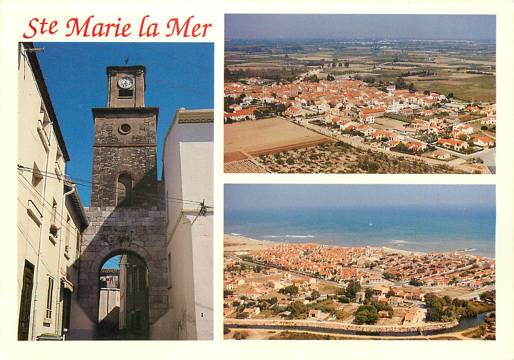CPM Sainte Marie la Mer Le village et la plage 