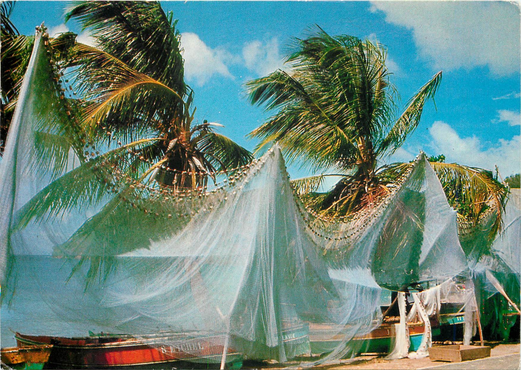 CPM Martinique Sechage des filets de peche 