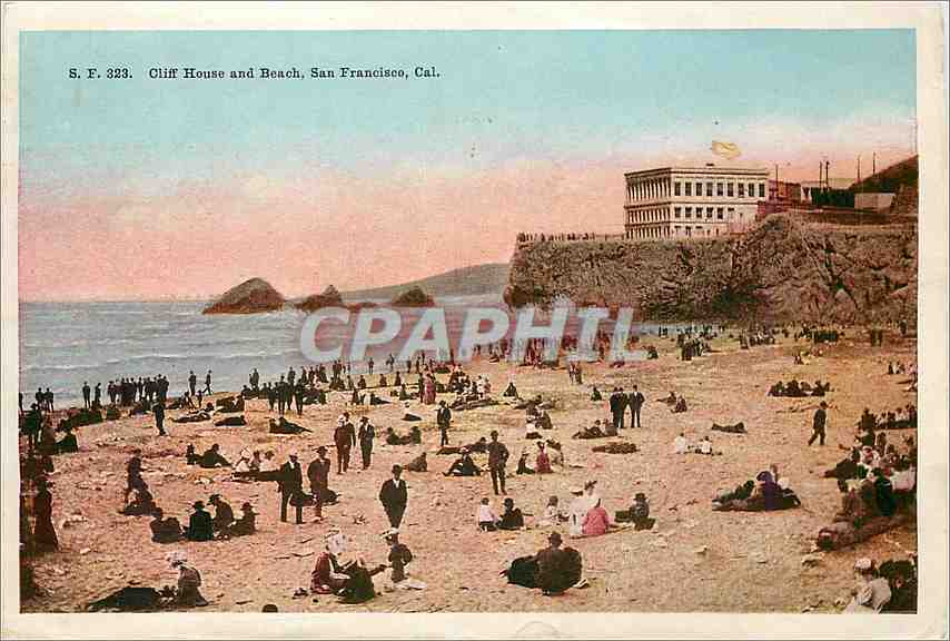 CPM Cliff House and Beach San Francisco Cal 