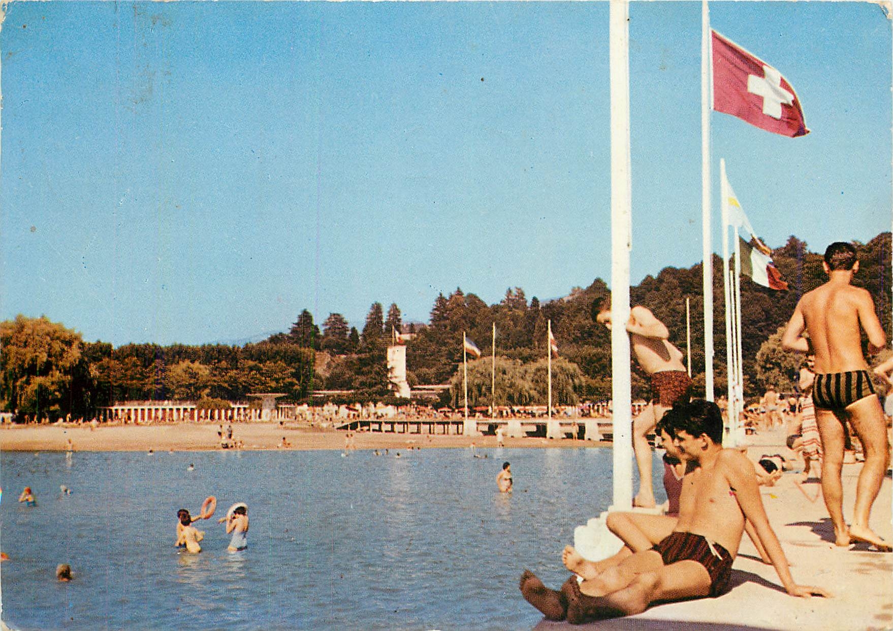 CPM Aix les Bains Savoie La plage