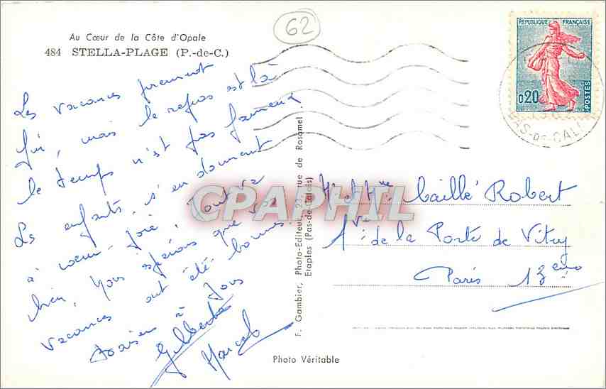 CPM Au Coeur de la Cote d'Opale Stella Plage P de C  — Rückseite