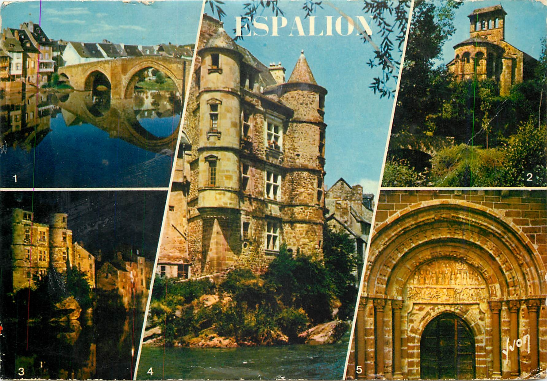 CPM Espalion Aveyron Le Pont Gothique et Vieilles Maisons 