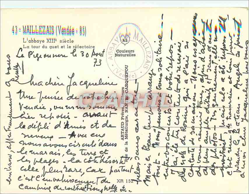 CPM Maillezais Vendee L'Abbaye La tour du guet et le refectoire  — Back