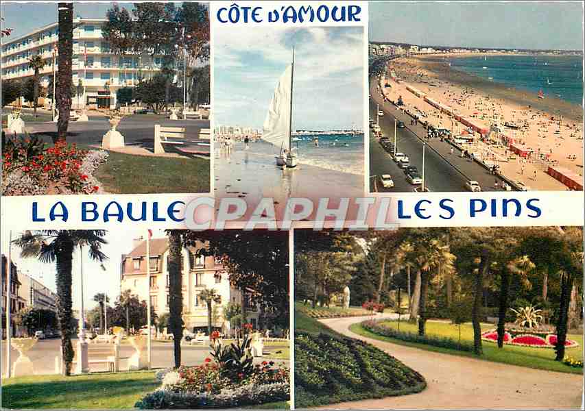 CPM La Baule les Pins Loire Atlantique Les Plages les Avenues et les Parcs 