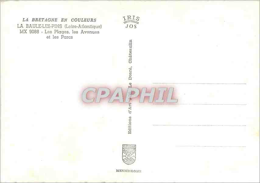 CPM La Baule les Pins Loire Atlantique Les Plages les Avenues et les Parcs  — Rückseite