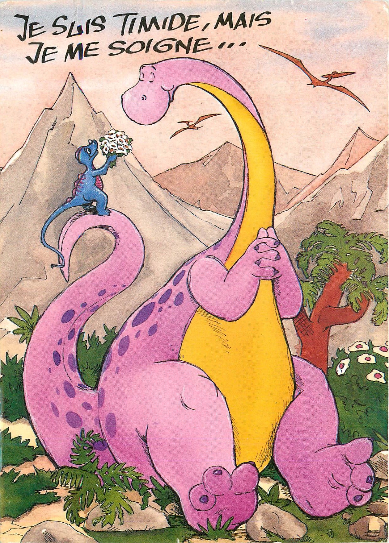 CPM Je suis timide mais je me soigne Dinosaure