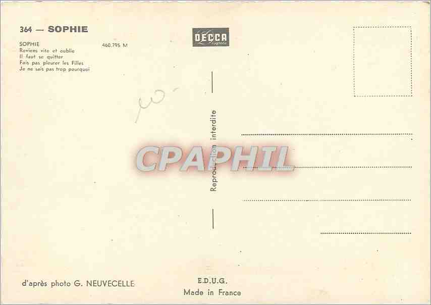 CPM Sophie  — Back