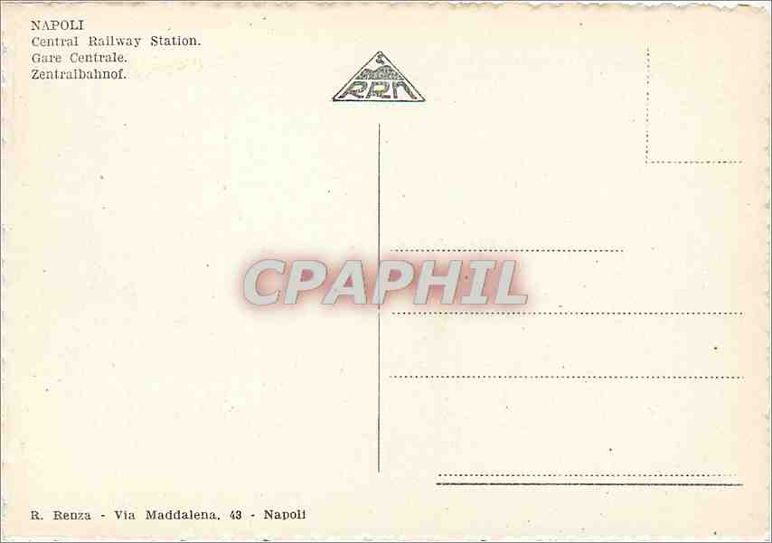 CPM Napoli Gare Centrale Tramway — Rückseite