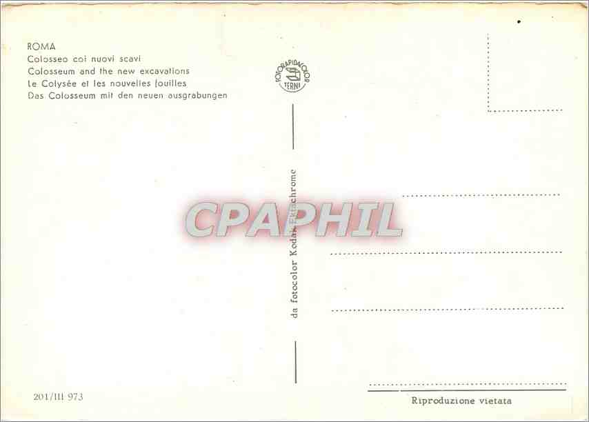 CPM Roma Le Colysee et les nouvelles fouilles  — Back