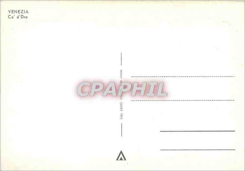 CPM Venezia Ca d'Oro  — Rückseite