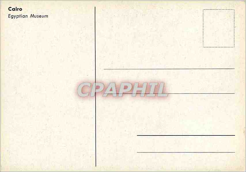 Cairo — Musée égyptien — CPAPHIL — Rückseite