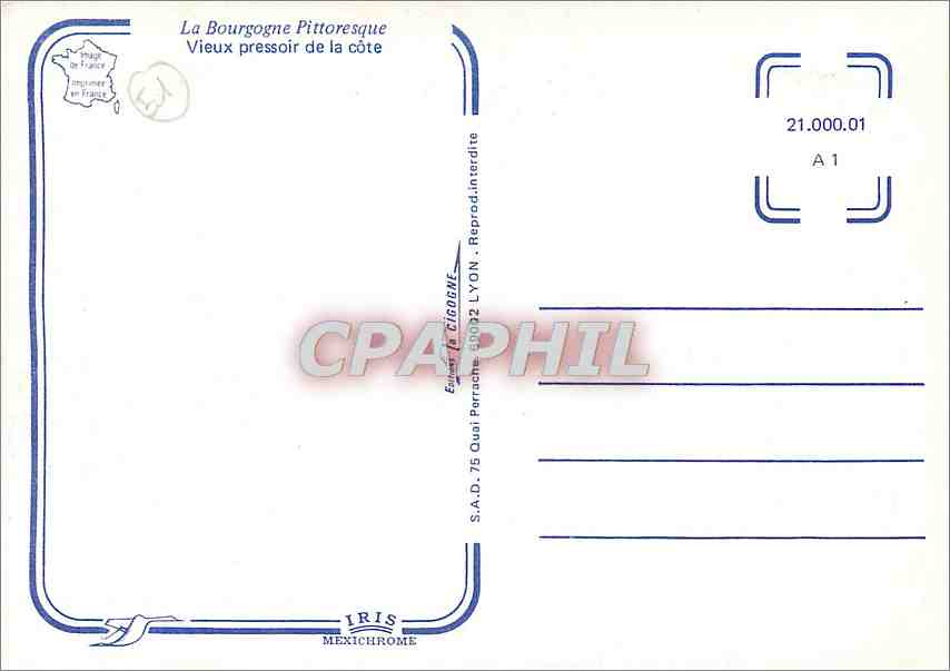 CPM La Bourgogne Pittoresque Vieux pressoir de la cote  — Rückseite