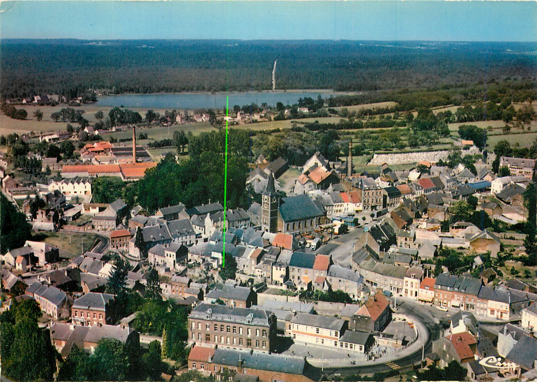 CPM Trelon Nord Vue generale aerienne 
