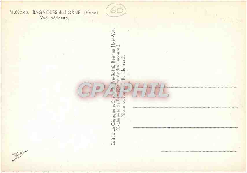 CPM Bagnoles de l'Orne Vue aerienne  — Verso