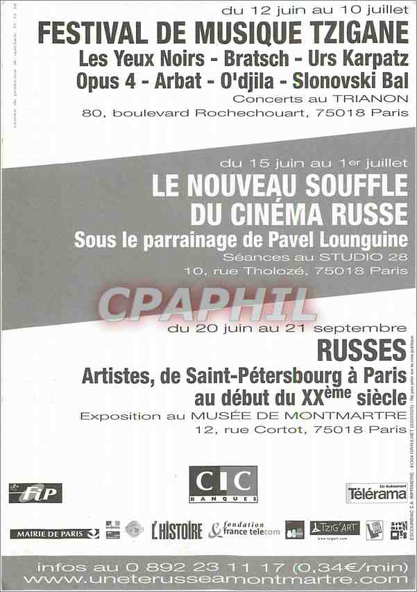 CPA Un ete russe a Montmartre Russie Russia Paris — Rückseite
