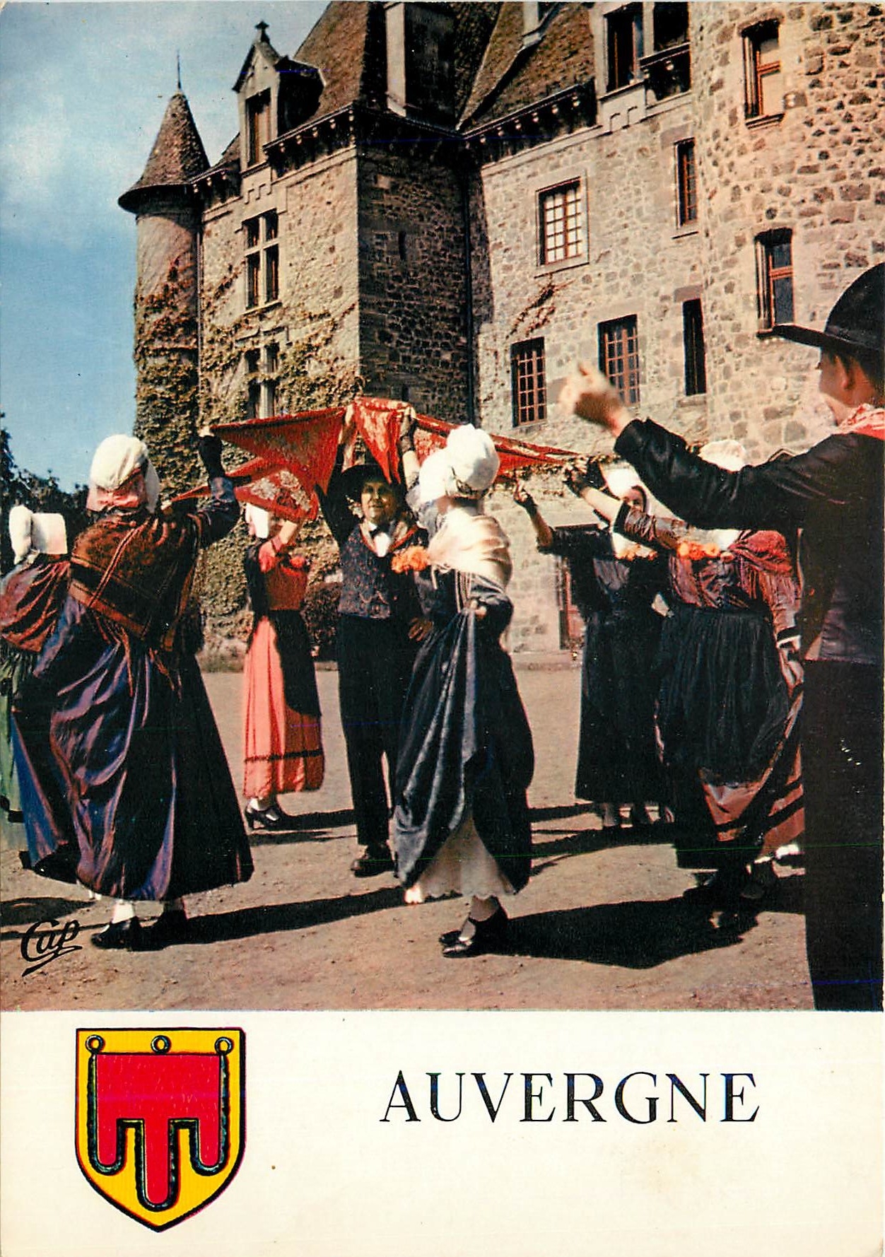 Danse traditionnelle — Bourrée des Foulards, Auriac — éditeur LUMICAP, n° (67)