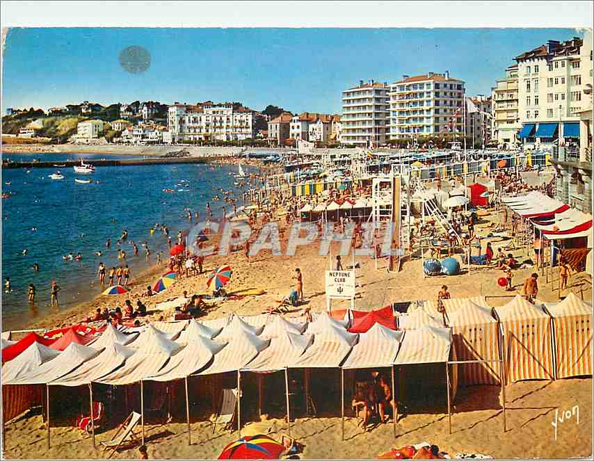 CPM Saint Jean de Luz Basses Pyrenees La Plage Neptune Club Volley Ball Volley-Ball